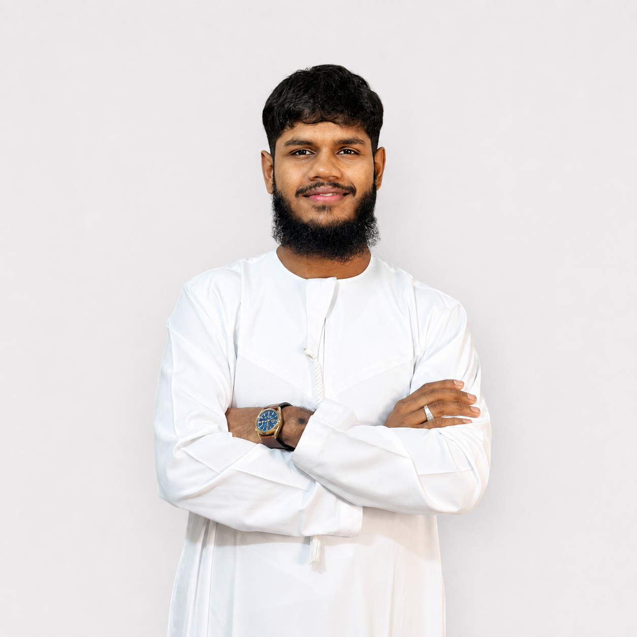"Off White” Luxury Emirati Thobe