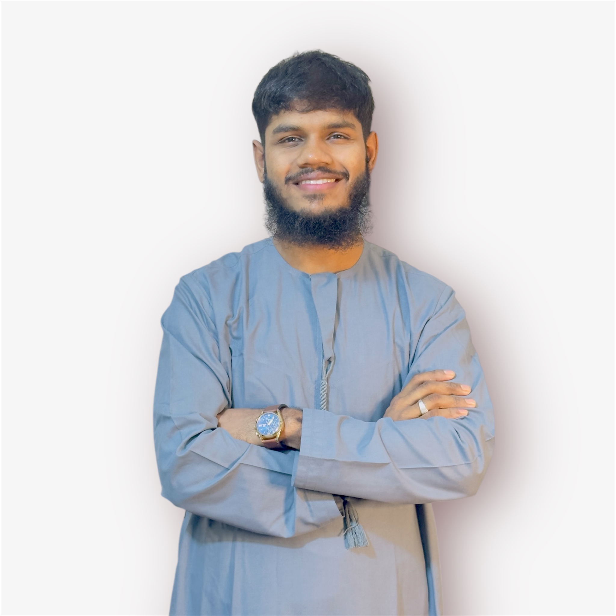 Ocean Blue” Luxury Emirati Thobe view 2